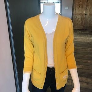 Yellow Hollister Cardigan